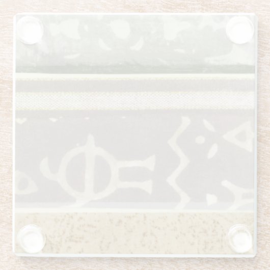 Zeitgenössische Mustermalerei Glasuntersetzer (Rückseite)