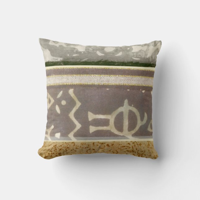 Zeitgenössische Mustermalerei Kissen (Vorderseite)