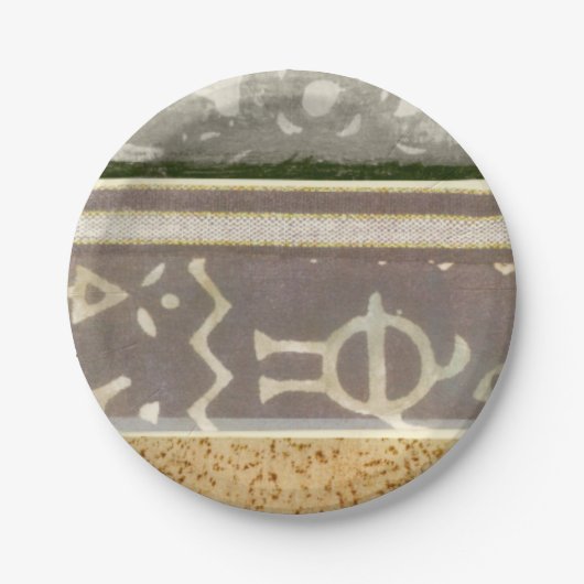 Zeitgenössische Mustermalerei Pappteller (Vorderseite)