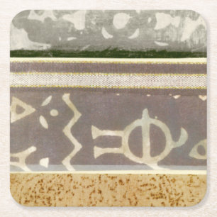 Zeitgenössische Mustermalerei Rechteckiger Pappuntersetzer