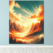 Zeitgenössische Natursprühfarbe Leinwanddruck (Insitu (Holzboden))