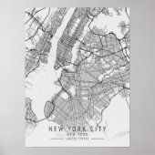 Zeitgenössische New York City Street Map uneingera Poster (Vorne)