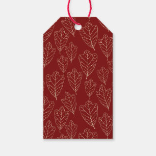 Zeitgenössische Oak-Blätter Gift-Tags Geschenkanhänger