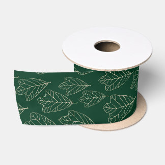 Zeitgenössische Oak-Blätter Muster Satin Ribbon Satinband