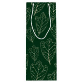 Zeitgenössische Oak Blätter Muster Weinbeutel Geschenktüte Für Weinflaschen (Rückseite)