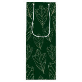 Zeitgenössische Oak Blätter Muster Weinbeutel Geschenktüte Für Weinflaschen (Vorderseite)