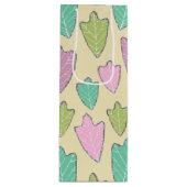 Zeitgenössische Oak Blätter Muster Weinbeutel Geschenktüte Für Weinflaschen (Vorderseite)