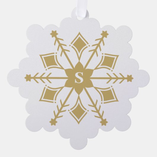 Zeitgenössische Original-Schneeflocke mit dem erst Ornament Karte (Vorderseite)