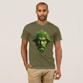 Zeitgenössische Pagan Celtic Greenman T-Shirt (Vorne ganz)
