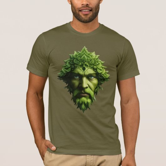 Zeitgenössische Pagan Celtic Greenman T-Shirt (Vorderseite)
