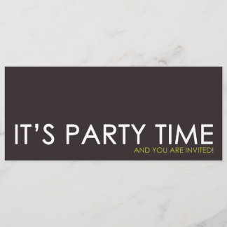 Zeitgenössische Party-Zeit-Geburtstags-Einladungen Einladung