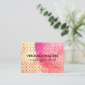 Zeitgenössische Polka-Dosen mit zwei Tonen Visitenkarte (Stehend Vorderseite)