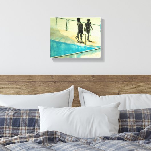 Zeitgenössische Porträtmalerei Leinwanddruck (Insitu (Schlafzimmer))