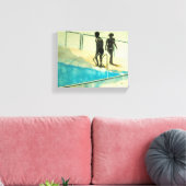 Zeitgenössische Porträtmalerei Leinwanddruck (Insitu (Wohnzimmer))