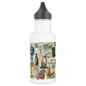 zeitgenössische Reiserollage Edelstahlflasche (Links)