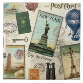 zeitgenössische Reiserollage Fliese (Vorderseite)