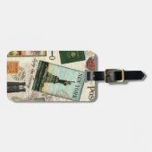 zeitgenössische Reiserollage Gepäckanhänger (Vorderseite horizontal)