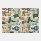 zeitgenössische Reiserollage Geschirrtuch (Horizontal)