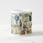 zeitgenössische Reiserollage Jumbo-Tasse (Vorderseite)