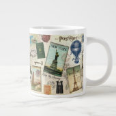 zeitgenössische Reiserollage Jumbo-Tasse (Rechts)