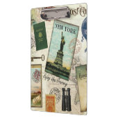 zeitgenössische Reiserollage Klemmbrett (Links)