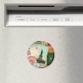 zeitgenössische Reiserollage Magnet (In Situ (Geschirrspüler))