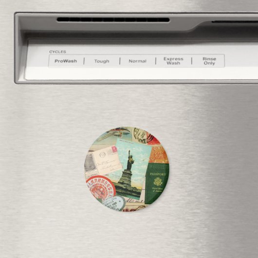 zeitgenössische Reiserollage Magnet (In Situ (Geschirrspüler))