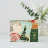zeitgenössische Reiserollage Postkarte (Stehend Vorderseite)
