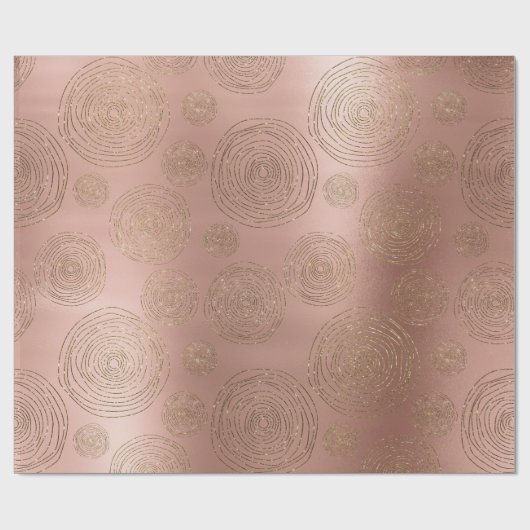Zeitgenössische Ringe Rings Pink Rose Gold Glam Geschenkpapier (Flach)