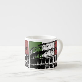 Zeitgenössische römische Kolosseum-Silhouette Espressotasse
