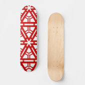 Zeitgenössische rote Kunst Skateboard (Vorderseite)