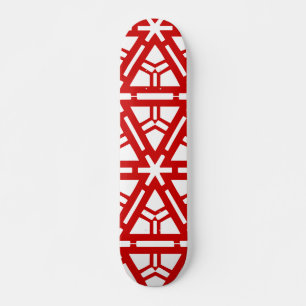 Zeitgenössische Rote Kunst Skateboard