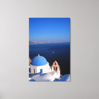 Zeitgenössische Santorini-Stretched Canvas Print Leinwanddruck