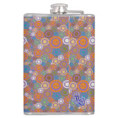 Zeitgenössische Schädel lila Flachmann (Rückseite)