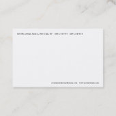 Zeitgenössische Schlichte Minimalistische Weiß-Mod Visitenkarte (Rückseite)