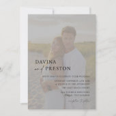 Zeitgenössische Schrift Moderne Zwei-Foto-Hochzeit Einladung (Vorderseite)