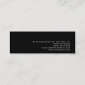 Zeitgenössische, schwach grüne schwarze Visitenkar Mini Visitenkarte (Rückseite)