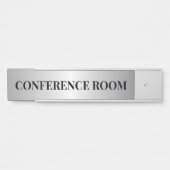 Zeitgenössische Schwarz & Imitate - Silberbüroabte Türschild (Vorderseite )