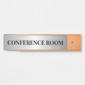 Zeitgenössische Schwarz & Imitate - Silberbüroabte Türschild (Vorderseite )