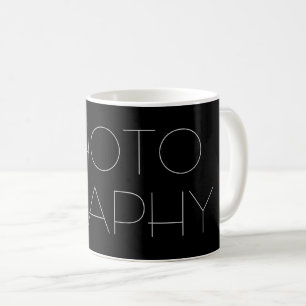 Zeitgenössische Schwarz-Weiß-Fotografie modern Kaffeetasse