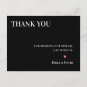 Zeitgenössische Schwarz-weiße Hochzeit Liebe und D Postkarte (Rückseite)