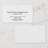 Zeitgenössische Schwarz-weiße Unternehmenskarte Visitenkarte (Vorne/Hinten)