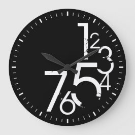 zeitgenössische schwarz-weiße Wanduhr