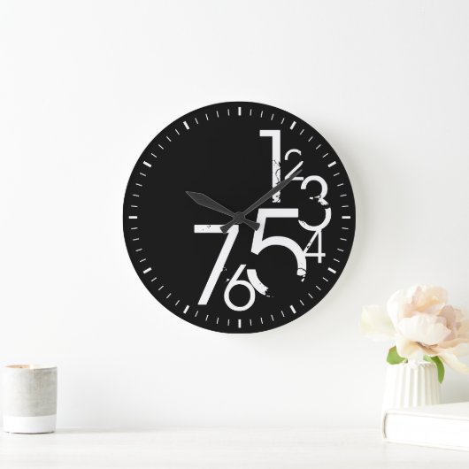 zeitgenössische schwarz-weiße Wanduhr (Zuhause)