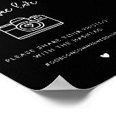 Zeitgenössische Schwarze Hochzeit Das Zeichen der Poster (Ecke)