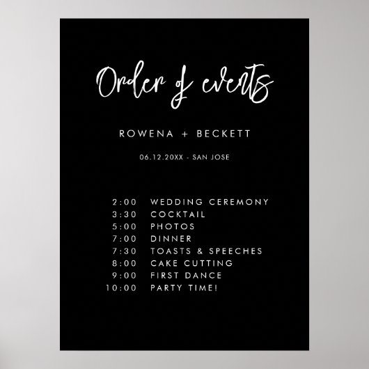 Zeitgenössische schwarze Hochzeit Poster (Vorne)