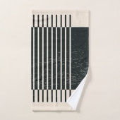 "Zeitgenössische schwarze Rohre" Badetuch-Set Badhandtuch Set (Handtuch)