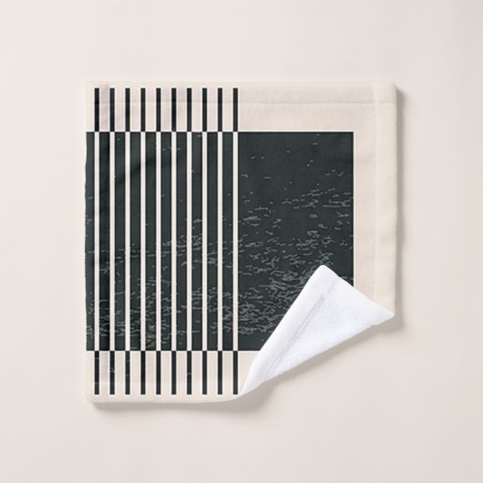 "Zeitgenössische schwarze Rohre" Badetuch-Set Badhandtuch Set (Waschlappen)