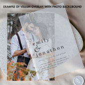 Zeitgenössische Schwarze Typografie Pergament Einladungen