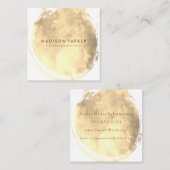 Zeitgenössische Sepia Watercolor gebürstet Quadratische Visitenkarte (Vorne/Hinten)